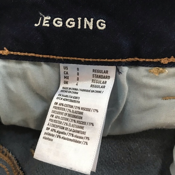 American Eagle Dark Denim Skinny Jeans Jegging 0 - Picture 7 of 7